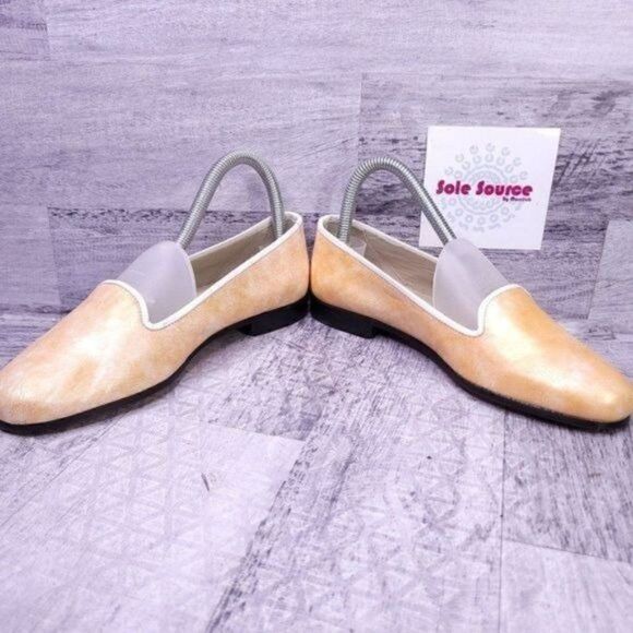 Stubbs & Wootton Palm Beach Pearlized Swirl Loafer Orange Women's sz 6 NEW - Picture 5 of 8